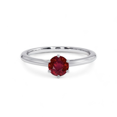 Bague solitaire Anna rubis naturel