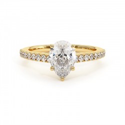 Solitaire Diamant Birne Elle