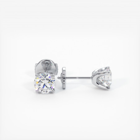 Round Diamond Earrings 0.80 Carat