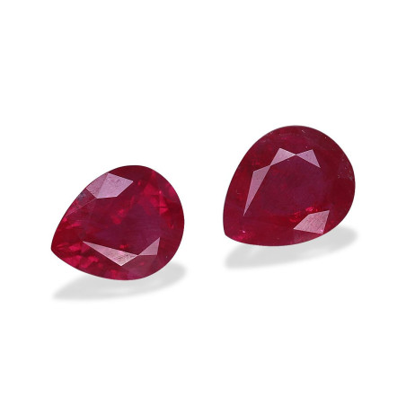 Pear-cut Burma Ruby Red 1.20 carats