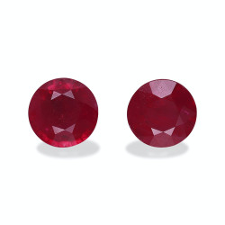 ROUND-cut Burma Ruby Red...